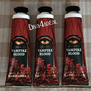 3X Bath & Body Works VAMPIRE BLOOD 1 oz Mini/Travel Size Hand Creams
